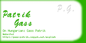 patrik gass business card